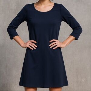Gap Navy Blue Long Sleeve Shift Dress XS